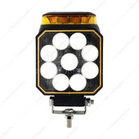 9-LED Work Light with 8-Pattern Amber Strobe [900-Lumen, Black]