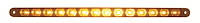 38946B 12 in. Flush Mount Amber Light Bar w/14 Sequential Amber LEDs