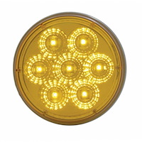 39973 7 LED 4 in. Reflector Turn Signal Light - Amber LED/Amber Lens