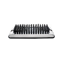 90050 Stainless Shoe/Boot Scraper With Nylon Brush - Black Brush