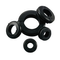 98247 5/8 in. Mounting Hole Black Vinyl Grommet, 7-Pack