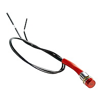 98307 Red Mini Warning Light 16 Amp 12V 1/4 in. Panel Mount w/Leads 1 Pc.