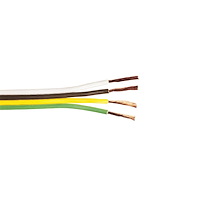 98443 Trailer Wire Bonded, Rated 80-Deg C 16 AWG 4-Way, Wht/Brn/Ylw/Grn 25 ft.