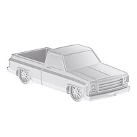 99261 Chevy Truck Style Paper Weight [Pearl White]