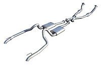 Street-Pro True-Dual Exhaust System 1998-04 Mustang V6