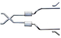 Race-Pro Crossmember-Back Exhaust System 1955-57 Chevy Wagon