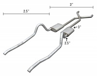 Violator Crossmember-Back Exhaust System 1967-1973 Mopar A-Body