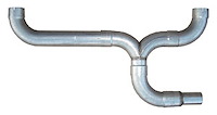 Dual Diesel Truck Stack Kit 409 Stainless 5" Tubing
