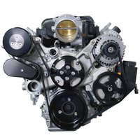 175025 Front Runner Engine Accessory Drive System, GM LS, Wet-Sump, Black, with Power Steering