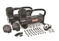 444C Dual Performance Air Compressor Value Pack Stainless Steel Braided Leader Hoses with Inline Check Valve
