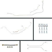4-Wheel Power Disc Conversion Brake Line Kit 1967 Buick, Chevrolet, Oldsmobile, Pontiac Models [Front Disc/Rear Drums] Stainless
