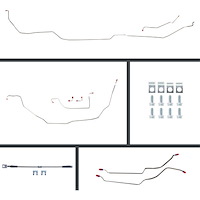 70 GTO/Cutlass Power 4 Wheel Disc Conversion Complete Brake Line Kit 26 Pcs. Stainless
