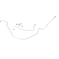 64 -67 w/ Disc Conv. - Front Brake Line Kit 4 Pcs.