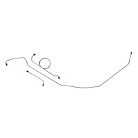 66 Malibu Std. Drum - Front Brake Line Kit 3 Pcs.