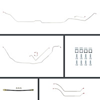 69 Chevelle Manual 4 Wheel Disc Conversion Complete Brake Line Kit 26 Pcs.