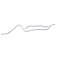 "71 - "72 4WD w/ Dana, Rear Axle Brake Lines, Stainless, 2 Pcs.