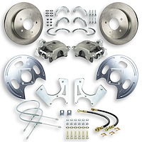 TRD4705 GM 10 & 12-Bolt Rear Disc Brake Conversion Kit for 1971-1987 Chevy Trucks w/ 5 x 5 in. Lug Pattern [Natural Calipers]