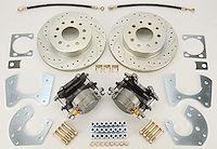 Ford 9" Rear Disc Brake Conversion Kit Cross-Drilled Rotors