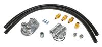 Single Oil Filter Relocation Kit Ford Inline 6, V6/V8; Mopar Slant6, V8