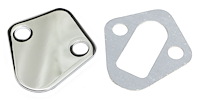 Plain Chrome Fuel Pump Block-Off Plate Big Block Chevy 396-502