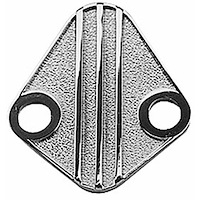 Finned Die Cast Fuel Pump Block-Off Plate Big Block Chevy 396-454, V6 & Others with 1.75" Center