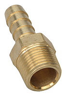 Straight Brass Fuel Fitting 3/8" NPT to 3/8" I.D. Barbed Hose
