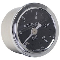 1.5" Fuel Pressure Gauge 0-15 psi