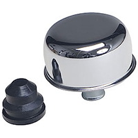 Chrome Valve Cover Breather Push-In
