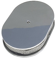 Plain Oval Aluminum Air Cleaner Set 8-3/8" x 15"