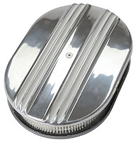 1/2 Finned Oval Aluminum Air Cleaner Set 8-3/8" x 12"