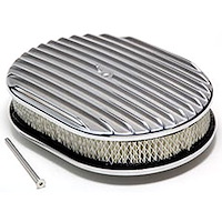 Finned Oval Aluminum Air Cleaner Set 8-3/8" x 12"