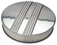 1/2 Finned Round Aluminum Air Cleaner Set 14" Diameter
