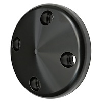 Water Pump Pulley Nose for 1969-1985 Small Block Chevy 283-350 Engines [Long Water Pump, Black Aluminum]