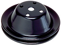 Black Powder Coated Water Pump Pulley 1955-68 Short Waterpump