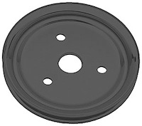 Black Powder Coated Crankshaft Pulley 1955-68 Short Waterpump