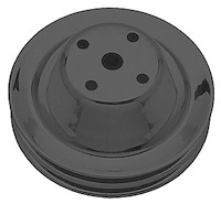 Black Powder Coated Water Pump Pulley 1969-85 Long Waterpump