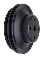 Black Powder Coated Water Pump Pulley 1969-85 Long Waterpump