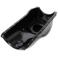Black Powdercoated Oil Pan 1970-82 Ford Car 351C, 351M, 400