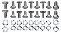 Chrome Oil Pan Bolt Set Small Block Chevy 283-350 V8