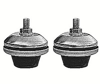 Replacement Biscuit Style Motor Mounts for Wing Style Mounts [Black]
