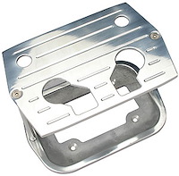 Polished Billet Aluminum Battery Tray Ball-Milled Pinstripe