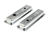 Chrome Plated Steel Valve Cover Caps 1987-1999 Small Block Chevy 5.0L, 5.7L V8