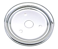 Chrome Crankshaft Pulley Fits Corvettes with Short Water Pump through 1974