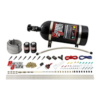 00-10432-H-10 Dry 8-Cyl Direct Port System, Two .122 Nitrous Solenoids/Compact Distribution Blocks/Compression Fittings