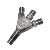 00-40018 Trident Ti 1/8 in. NPT Three Stage Dry Nitrous Nozzle, Straight Discharge/Titanium