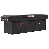 123-52-04 Saddle Box, Aluminum, Full Deep, Matte Black, 15 cu. ft.
