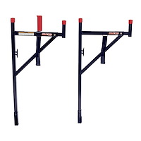 1450 Ladder Rack, Horizontal, Height: 52.5 in., Length: 58.5 in., Width: 19 in. To 36 in., Black, Steel, In-Bed