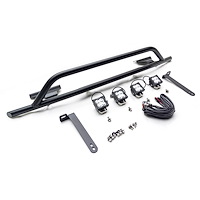 Front Bumper Top LED Brackets w/LED Pod Lights for 2014-2021 Toyota Tundra [Amber/White]