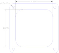 FOG-1003 Carb Base Gasket, Holley Dominator Open Plenum, Paper w/Silicone Coating, 4.85 in. x 4.85 in., .060 in.