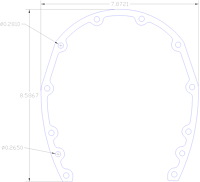 FOG-1009 Timing Cover Gasket, Chevy SB 265-400CI, Front, Paper w/Silicone Coating, .030 in.
